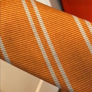 The Tie Bar Orange and Silver Tie